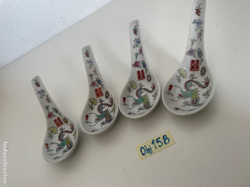 Antig&uuml;edades: Cucharas de cer&aacute;mica china - Foto 2