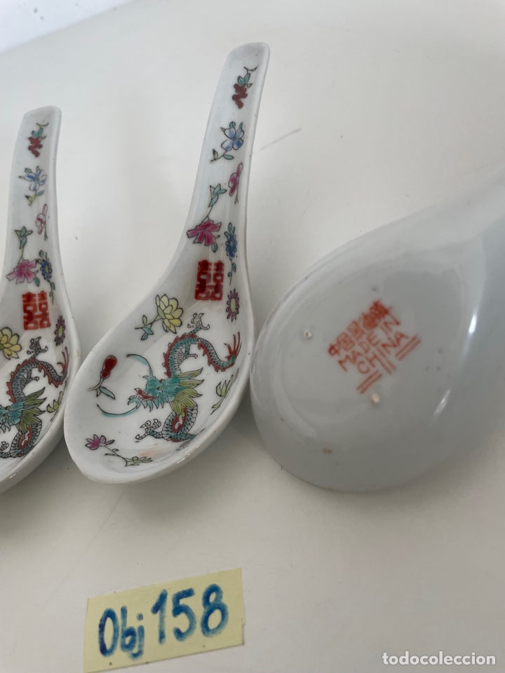 Antig&uuml;edades: Cucharas de cer&aacute;mica china - Foto 3