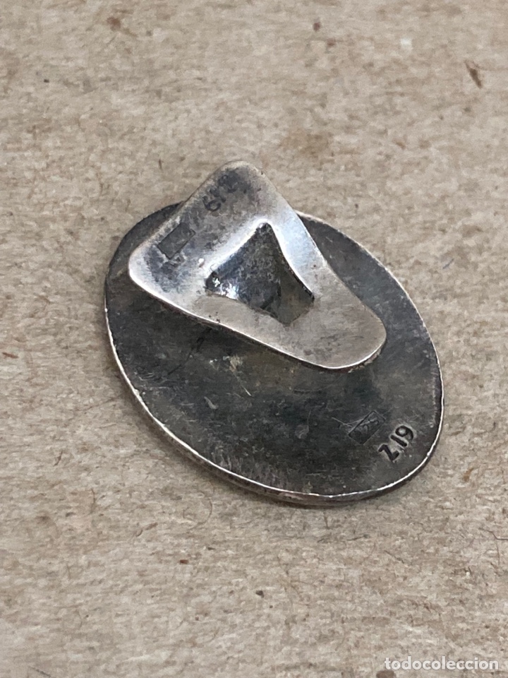 Antig&uuml;edades: Pin de bolsillo de plata religioso - Foto 2