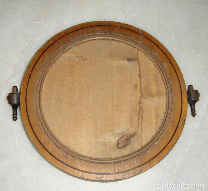 antiguo marco redondo de madera (26.5 cm de diá - Compra venta en