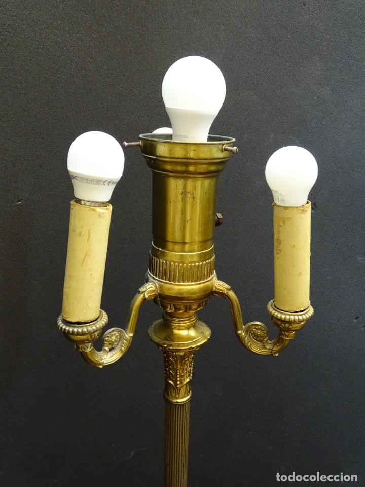 Antig&uuml;edades: Pie de l&aacute;mpara de bronce y &oacute;nix estilo y &eacute;poca Napole&oacute;n III - Foto 7