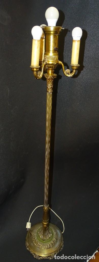 Antig&uuml;edades: Pie de l&aacute;mpara de bronce y &oacute;nix estilo y &eacute;poca Napole&oacute;n III - Foto 8