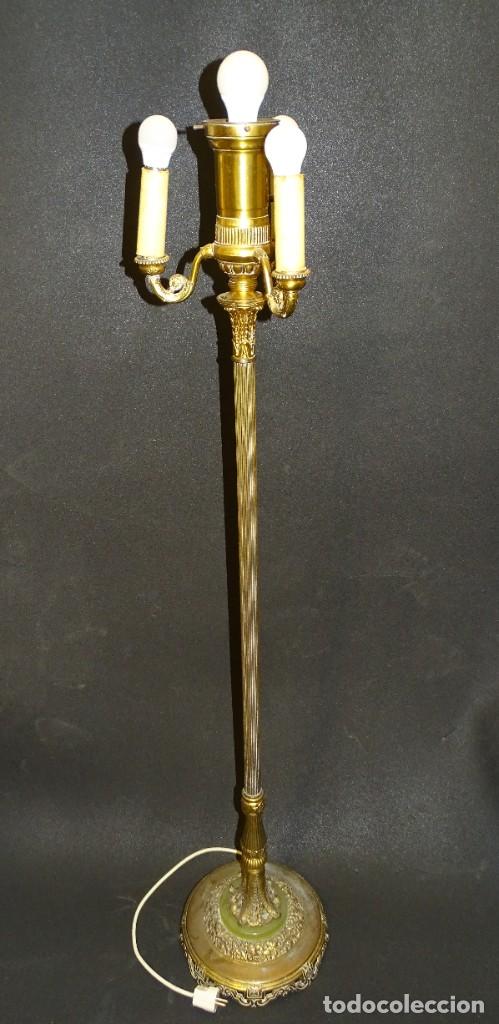 Antig&uuml;edades: Pie de l&aacute;mpara de bronce y &oacute;nix estilo y &eacute;poca Napole&oacute;n III - Foto 9
