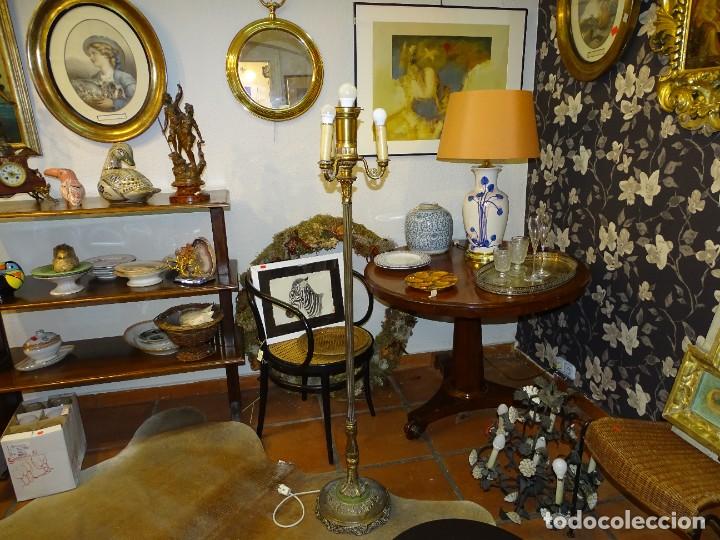 Antig&uuml;edades: Pie de l&aacute;mpara de bronce y &oacute;nix estilo y &eacute;poca Napole&oacute;n III - Foto 3