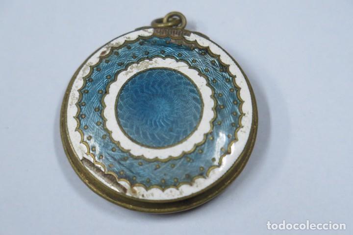 Antig&uuml;edades: PASTILLERO POLVERO. ESMALTE CHAMPLEVE. HACIA 1900 - Foto 2