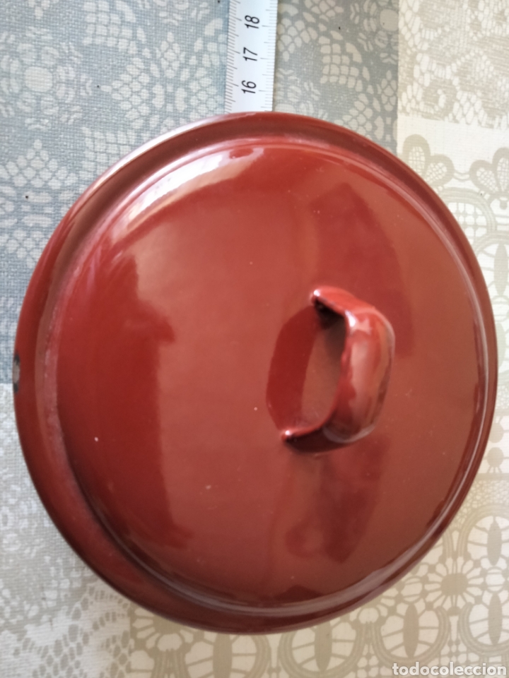 Antig&uuml;edades: Tapa porcelana esmaltada - Foto 1