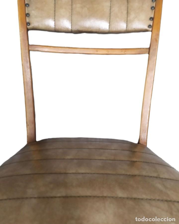 Antig&uuml;edades: Silla cuero madera resistente antigua - Foto 1