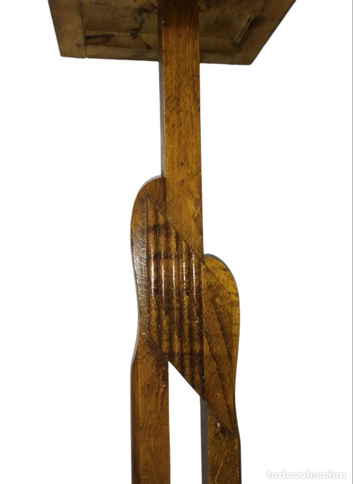 Antig&uuml;edades: Par de caballetes a juego con mesa madera - Foto 1