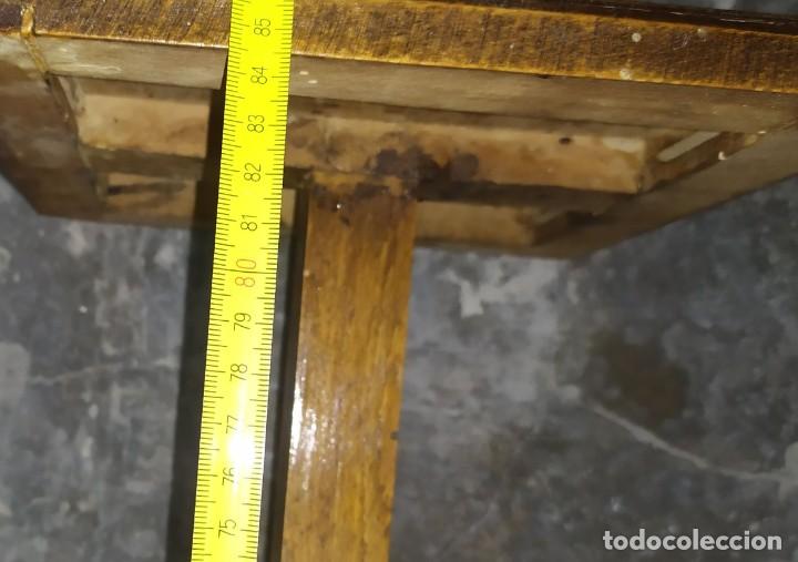 Antig&uuml;edades: Par de caballetes a juego con mesa madera - Foto 5