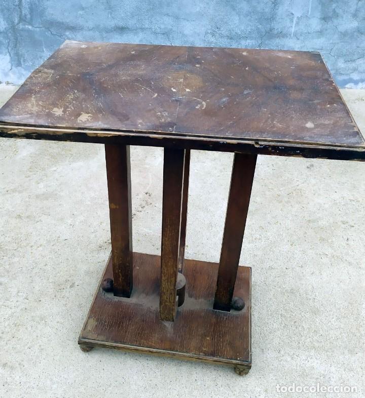 Antig&uuml;edades: Par de caballetes a juego con mesa madera - Foto 6