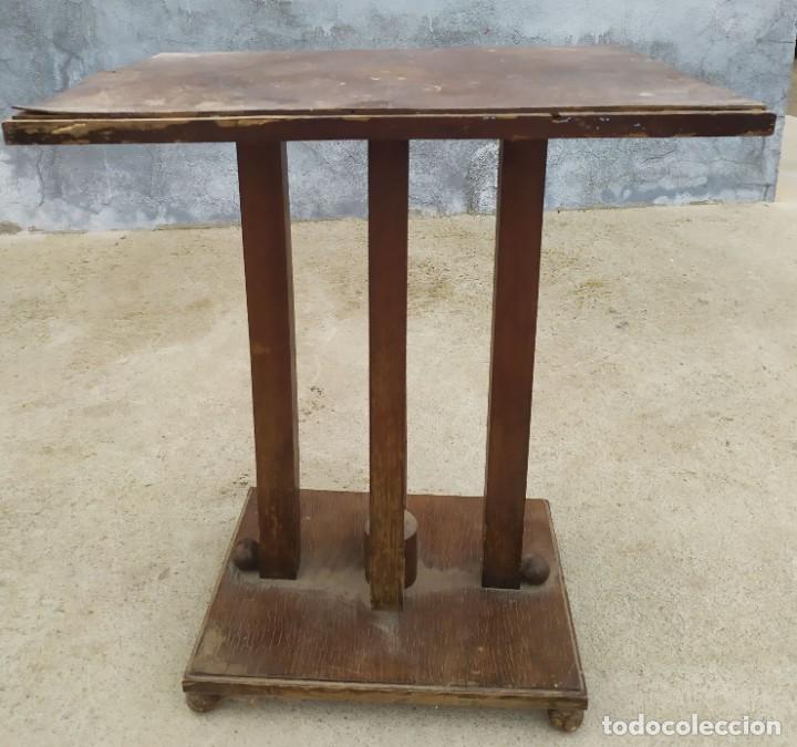 Antig&uuml;edades: Par de caballetes a juego con mesa madera - Foto 7