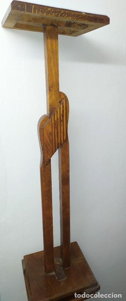Antig&uuml;edades: Par de caballetes a juego con mesa madera - Foto 8