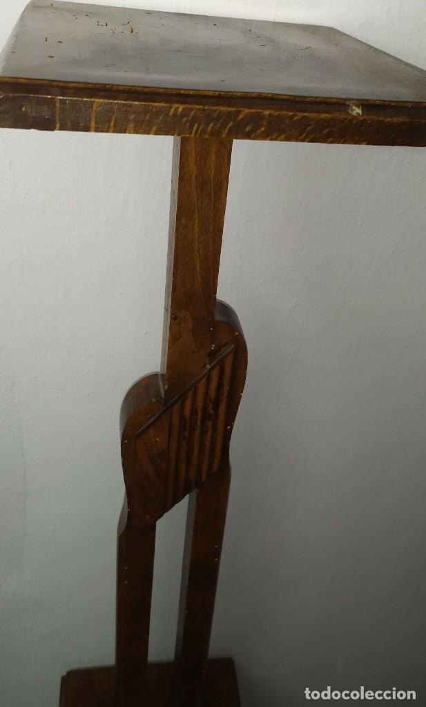Antig&uuml;edades: Par de caballetes a juego con mesa madera - Foto 9