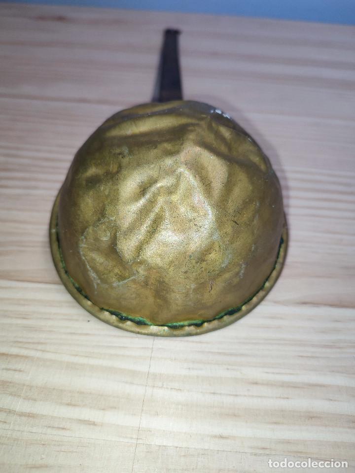 Antig&uuml;edades: ANTIGUO CAZO GARCILLA RASERA EN BRONCE Y FORJA. - Foto 3