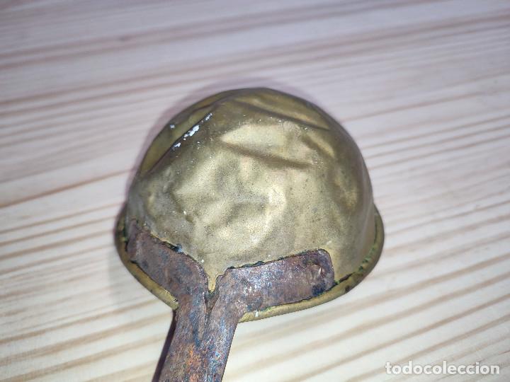 Antig&uuml;edades: ANTIGUO CAZO GARCILLA RASERA EN BRONCE Y FORJA. - Foto 4