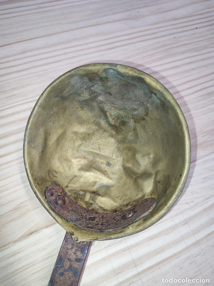 Antig&uuml;edades: ANTIGUO CAZO GARCILLA RASERA EN BRONCE Y FORJA. - Foto 5