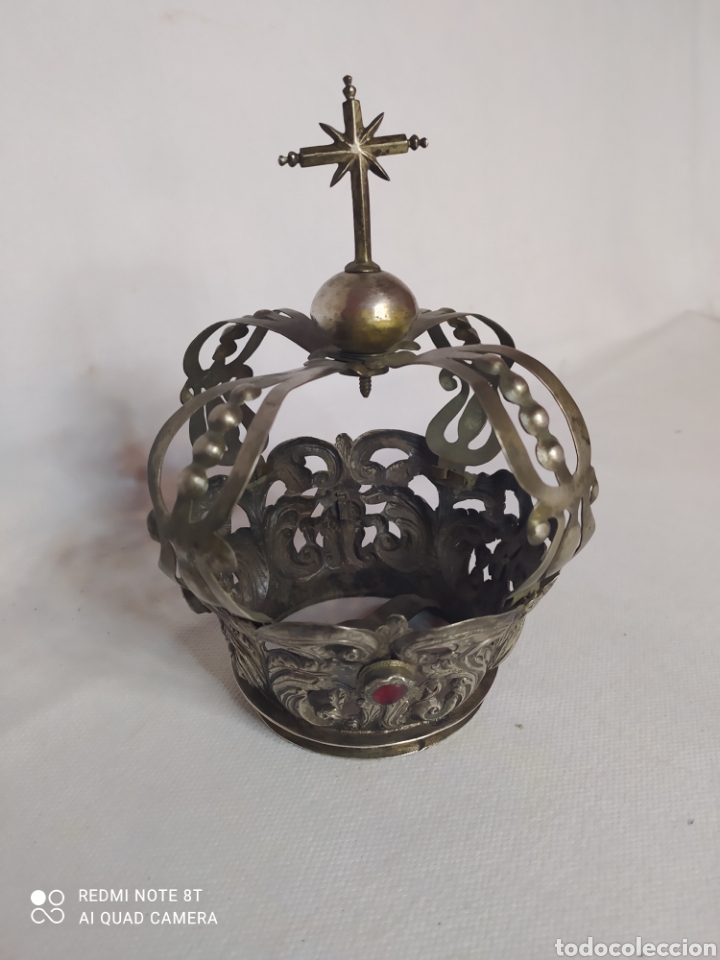 Antig&uuml;edades: Corona de Virgen plata antigua - Foto 2
