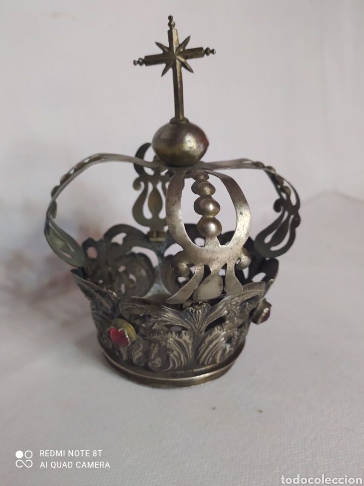 Antig&uuml;edades: Corona de Virgen plata antigua - Foto 3