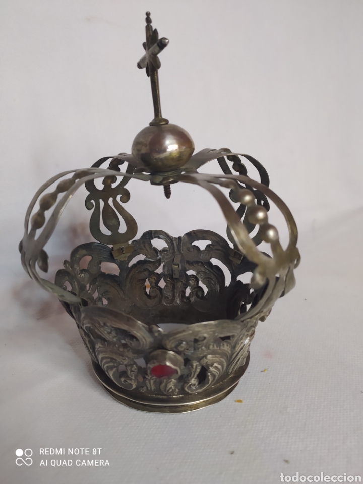 Antig&uuml;edades: Corona de Virgen plata antigua - Foto 4