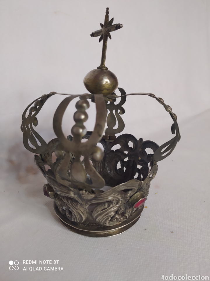 Antig&uuml;edades: Corona de Virgen plata antigua - Foto 6