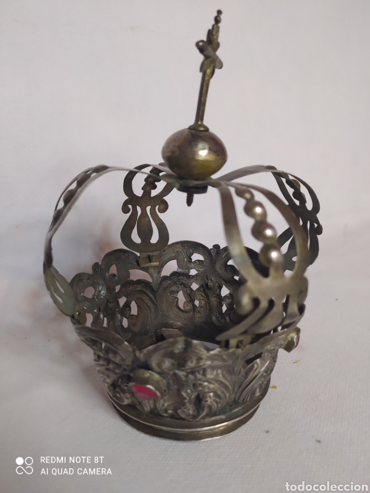 Antig&uuml;edades: Corona de Virgen plata antigua - Foto 7