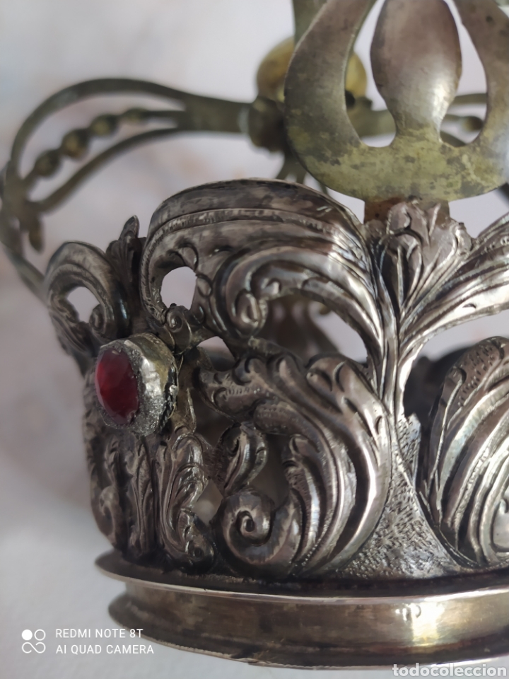 Antig&uuml;edades: Corona de Virgen plata antigua - Foto 9