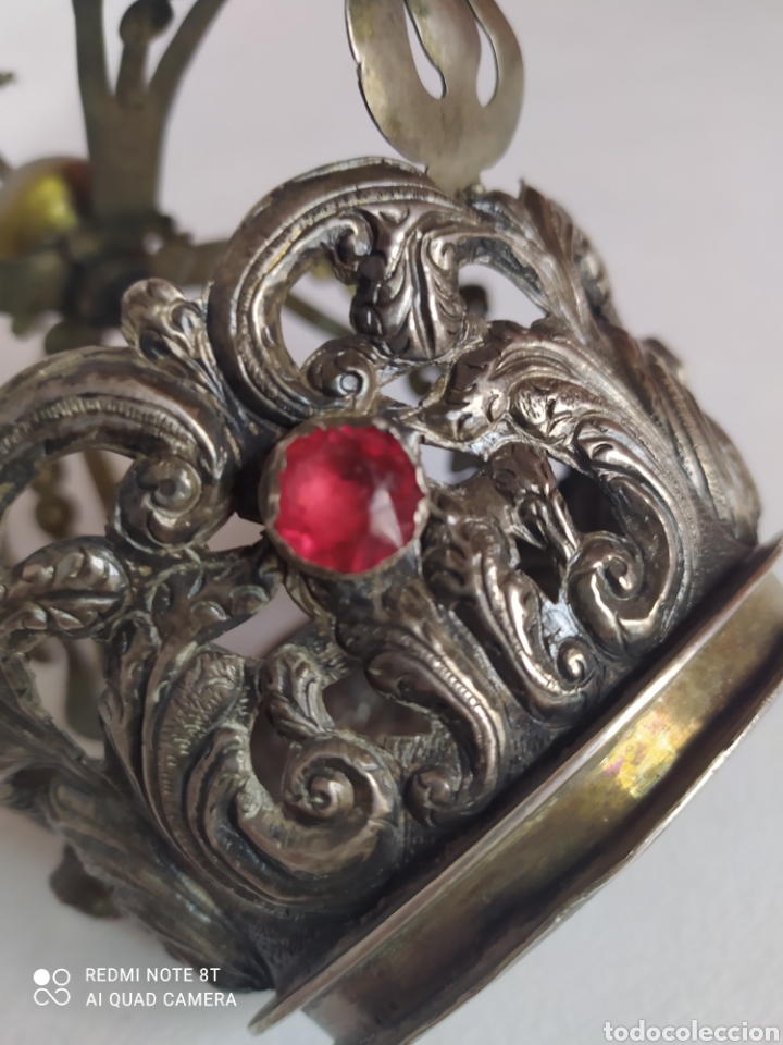 Antig&uuml;edades: Corona de Virgen plata antigua - Foto 24