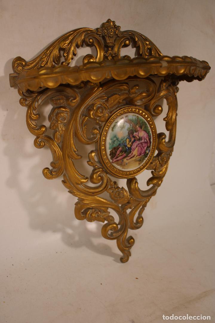 Antig&uuml;edades: mensula repisa dorada boucher - Foto 6