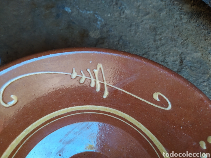 Antig&uuml;edades: Antiguo lebrillo cer&aacute;mica la bisbal - Foto 2
