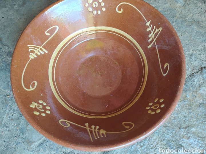 Antig&uuml;edades: Antiguo lebrillo cer&aacute;mica la bisbal - Foto 7