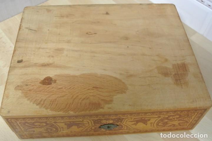 Antig&uuml;edades: ANTIGUA CAJA TOCADOR EN MADERA - Foto 9