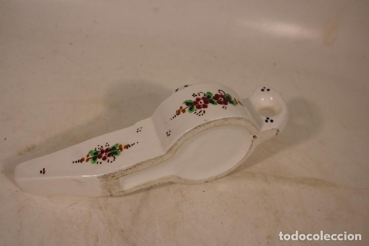 Antig&uuml;edades: lampara candil de ceramica - Foto 2