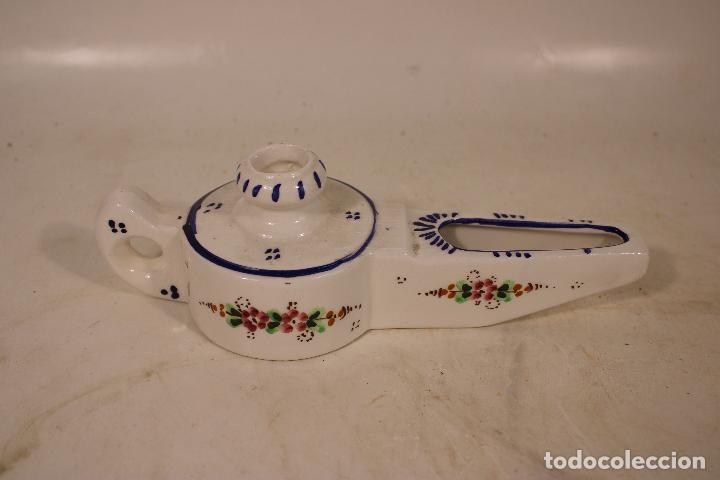 Antig&uuml;edades: lampara candil de ceramica - Foto 1