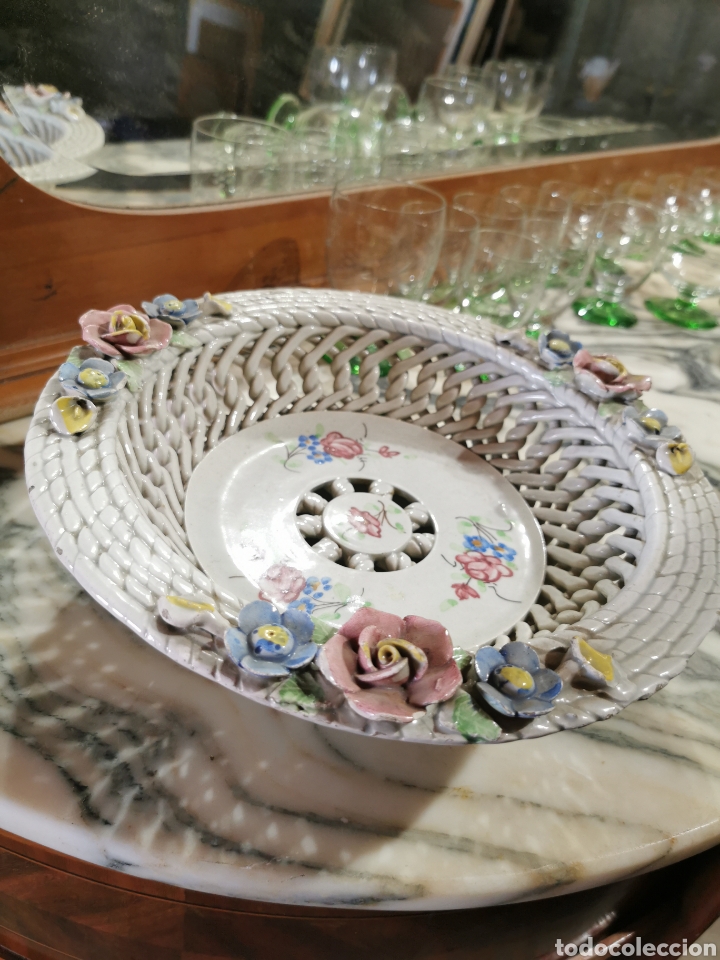 Antig&uuml;edades: Centro Manises antiguo 27 cm - Foto 4