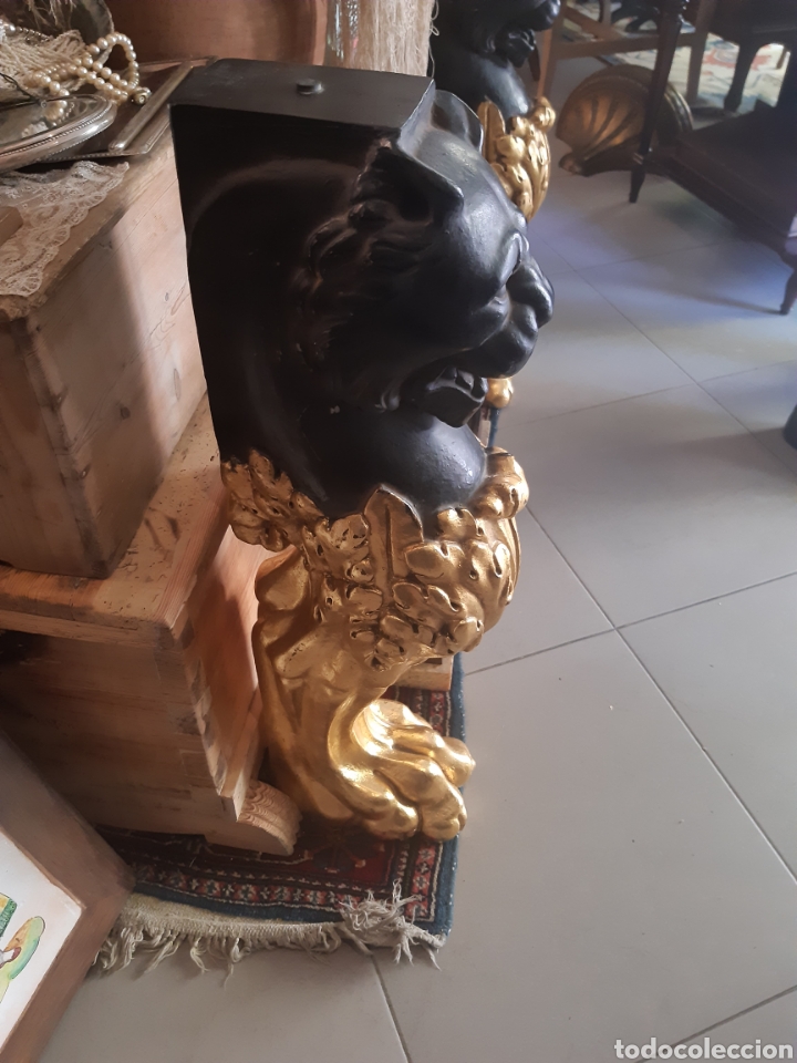 Antig&uuml;edades: ESPECTACULAR PAREJA DE PATAS DE LE&Oacute;N - Foto 2