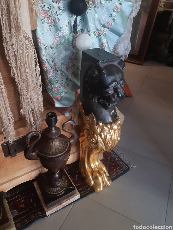 Antig&uuml;edades: ESPECTACULAR PAREJA DE PATAS DE LE&Oacute;N - Foto 5