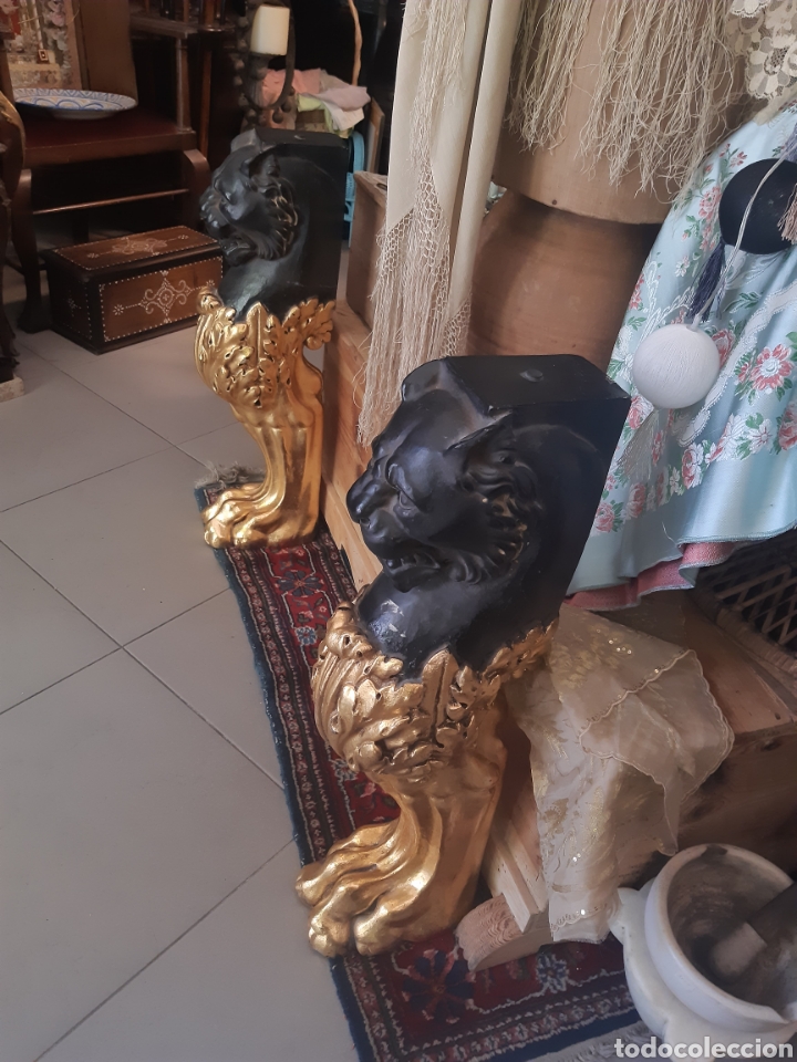 Antig&uuml;edades: ESPECTACULAR PAREJA DE PATAS DE LE&Oacute;N - Foto 7