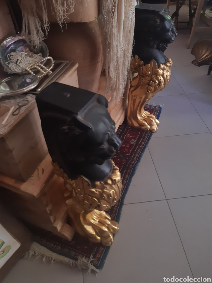 Antig&uuml;edades: ESPECTACULAR PAREJA DE PATAS DE LE&Oacute;N - Foto 9