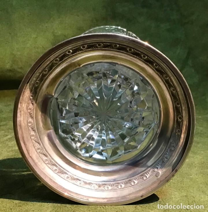 Antig&uuml;edades: JARRON DE CRISTAL Y PLATA - Foto 3