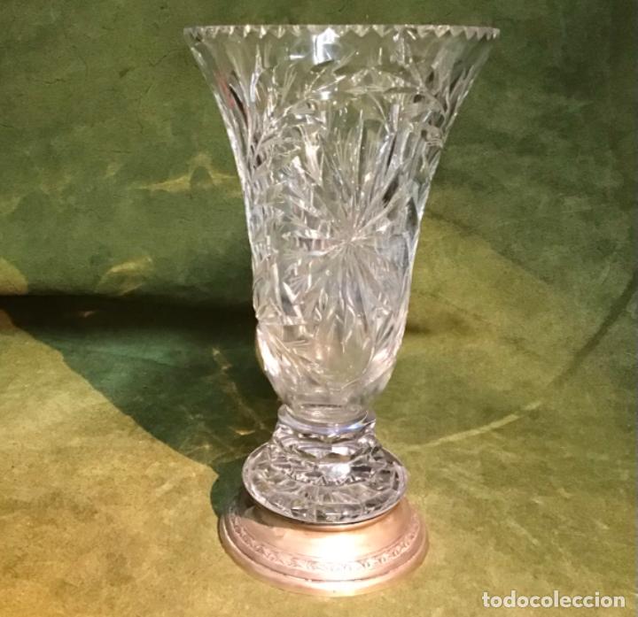 Antig&uuml;edades: JARRON DE CRISTAL Y PLATA - Foto 1