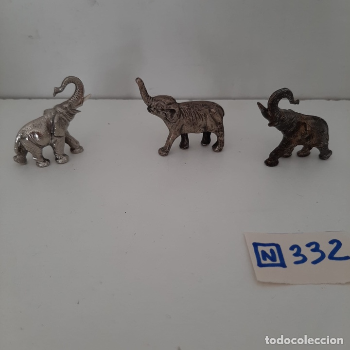 Antig&uuml;edades: Lote elefantes de metal - Foto 1