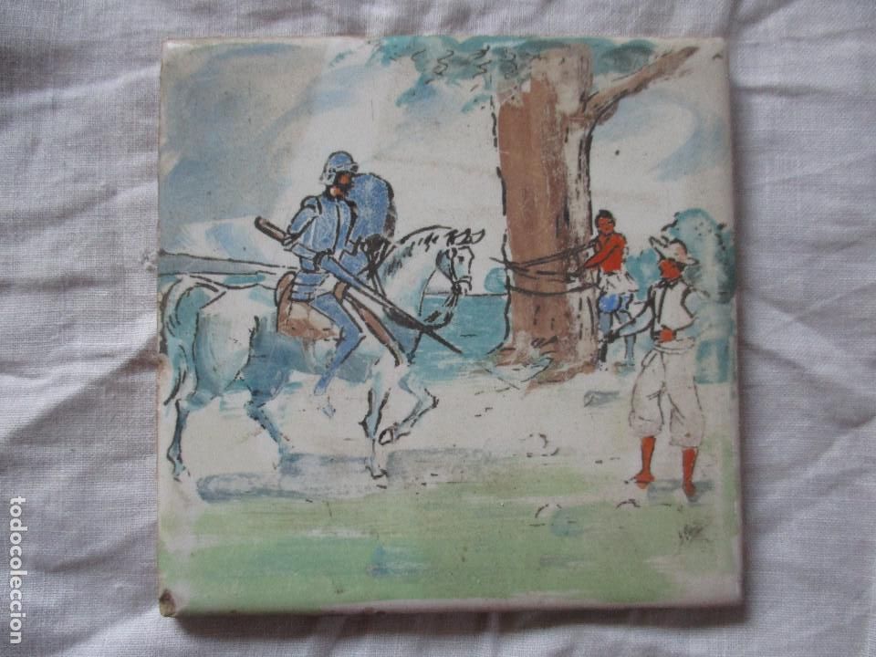Antig&uuml;edades: Azulejo antiguo del Quijote - Foto 1