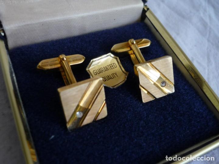 Antig&uuml;edades: Gemelos de metal dorado IBAWK, estuche original - Foto 3