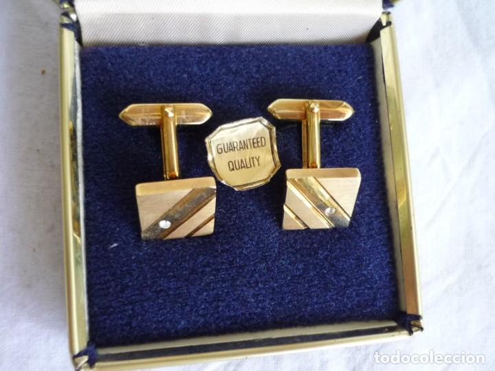Antig&uuml;edades: Gemelos de metal dorado IBAWK, estuche original - Foto 4