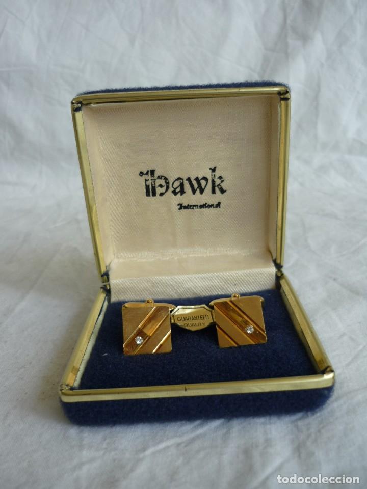 Antig&uuml;edades: Gemelos de metal dorado IBAWK, estuche original - Foto 5