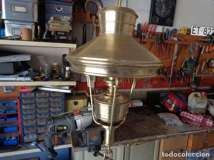 Antig&uuml;edades: antigua lampara tipo quinque en bronce - Foto 4