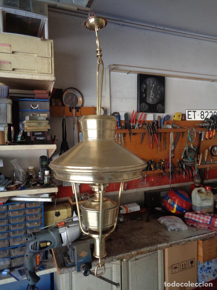 Antig&uuml;edades: antigua lampara tipo quinque en bronce - Foto 5