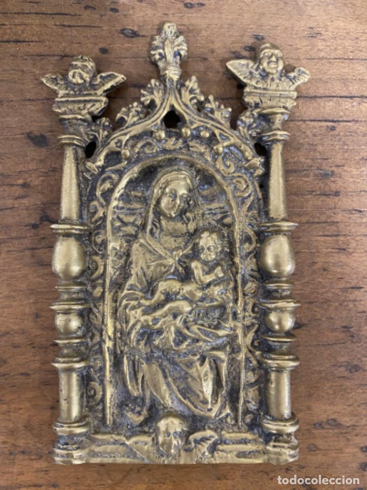 Antig&uuml;edades: Placa de bronce siglo xvii - xviii - Foto 1