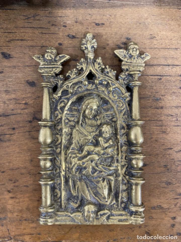 Antig&uuml;edades: Placa de bronce siglo xvii - xviii - Foto 2