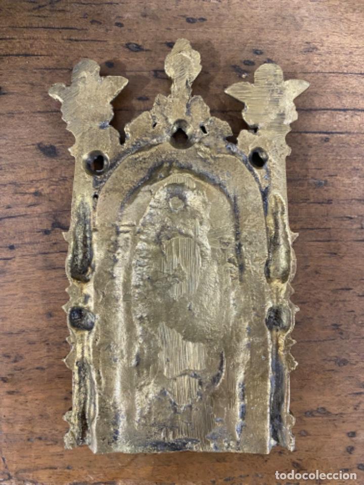 Antig&uuml;edades: Placa de bronce siglo xvii - xviii - Foto 3